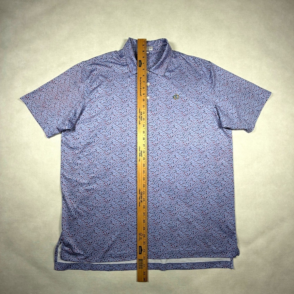 Peter Millar Summer Comfort Oakmont Country Club Mens XL Blue Cocktail Golf Polo - Picture 5 of 7